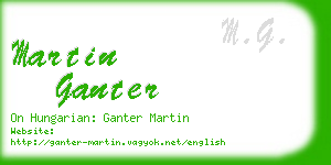 martin ganter business card